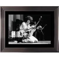 Affiche encadrée Noir et Blanc: Jimmy Hendrix - 50x70 cm (Cadre Tucson)